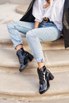 Women’s Boots On High Heel Lacquered Black Do It Better