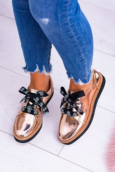 Lu Boo Women's Golden Pink Moonlight Half Boots