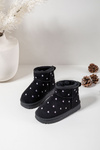 Children's Snow Boots With Hearts Black Gracina