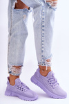 Buty Sportowe Sneakersy Damskie Wsuwane Fioletowe Rosett