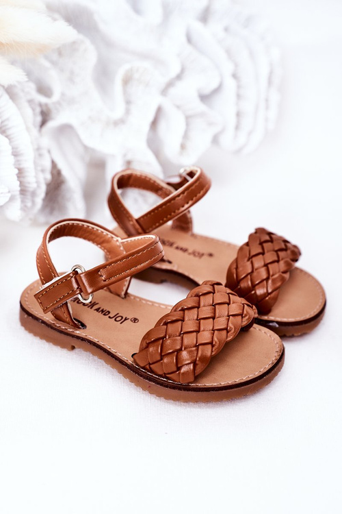 Children's Braided Sandals Camel Bailly