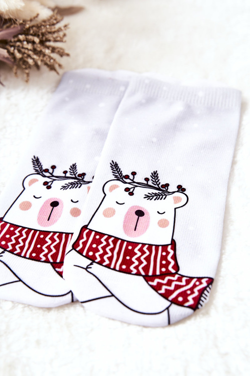 Feet Socks Teddy Bear Light Grey