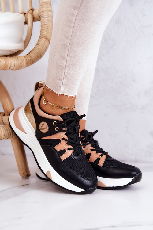 Buty Sportowe Sneakersy Czarne Imperio