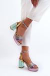 Women's Sandals with Heel D&A CR920 Multicolor