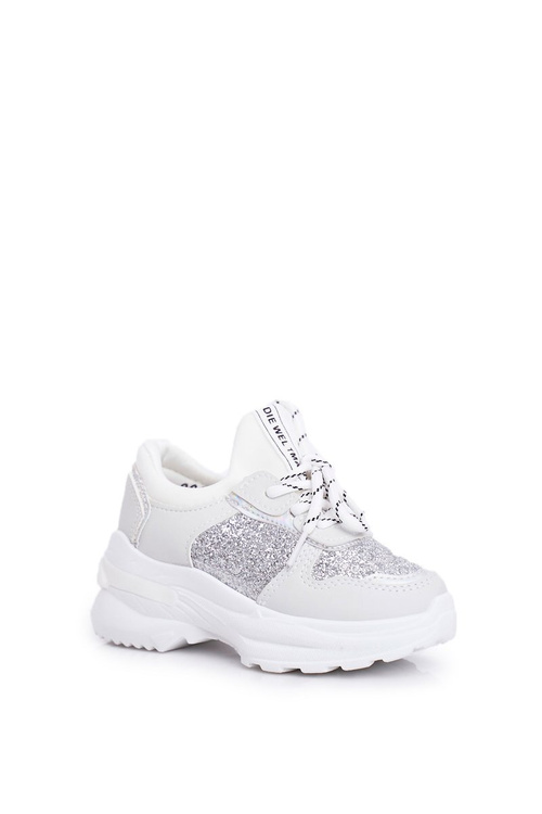 Children's Sports Shoes with Brocade Silver Matilda