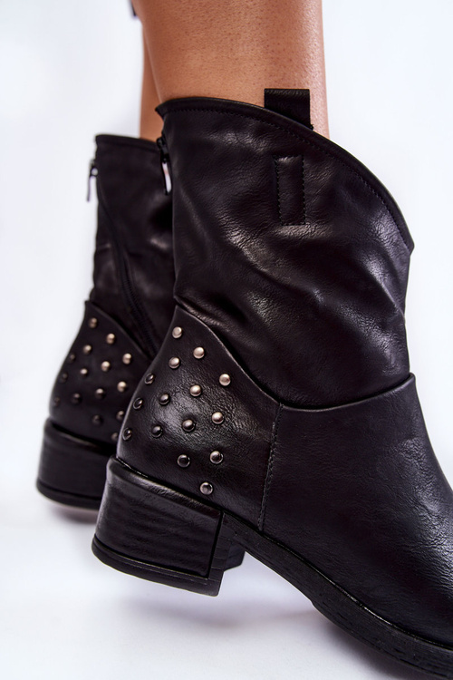 Women's Boots With Zipser Black Lance