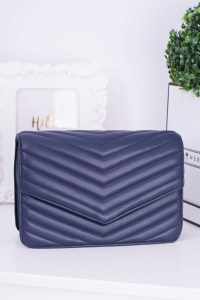 Classic Quilted Navy Blue Handbag