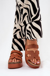 Slides On Chunky Platform Camel Daldiva