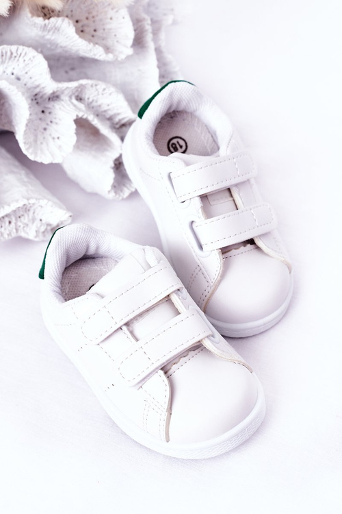 Children's Sneakers With Velcro White-Green California