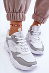 Sportowe Buty Damskie Lekkie Biało-Szare Big Star LL274375 