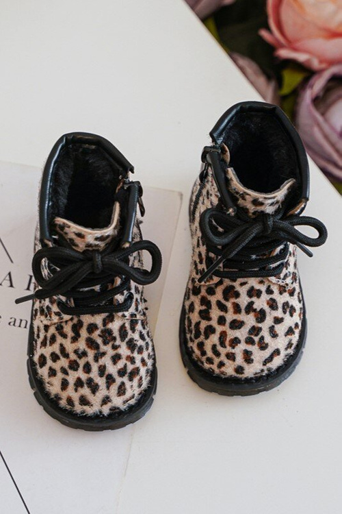 Dziecięce Botki Ocieplane z Suwakiem Beżowe Goopy