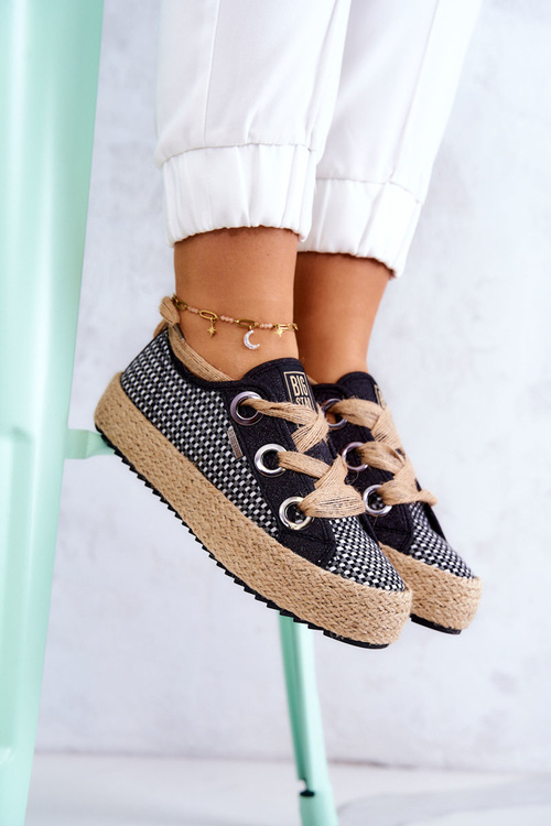 Women's Braided Sneakers Big Star JJ274393 Black