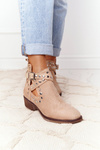 Openwork Boots With Jets Beige Dakota