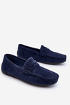 Men's Suede Moccasins Dark Blue Wesley