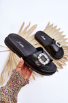 Women's Platform Slippers With Decoration Black Beneca
