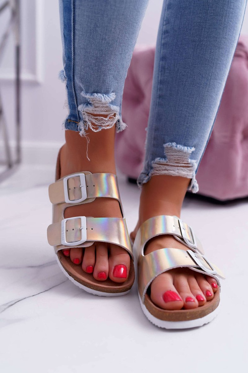 Women's Flip Flops Gold Big Star DD274135