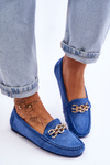 Women's Suede Loafers Blue Sorento
