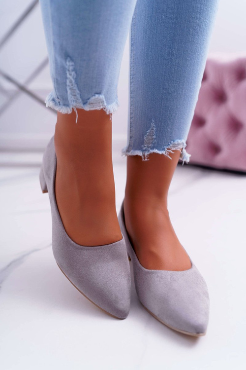 Classic Suede Grey pumps Rheya
