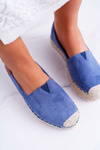 Women's Suede Slide Espadrilles Navy Blue Mariako