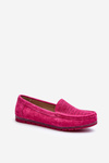 Pink Women's Suede Moccasins S.Barski LR755