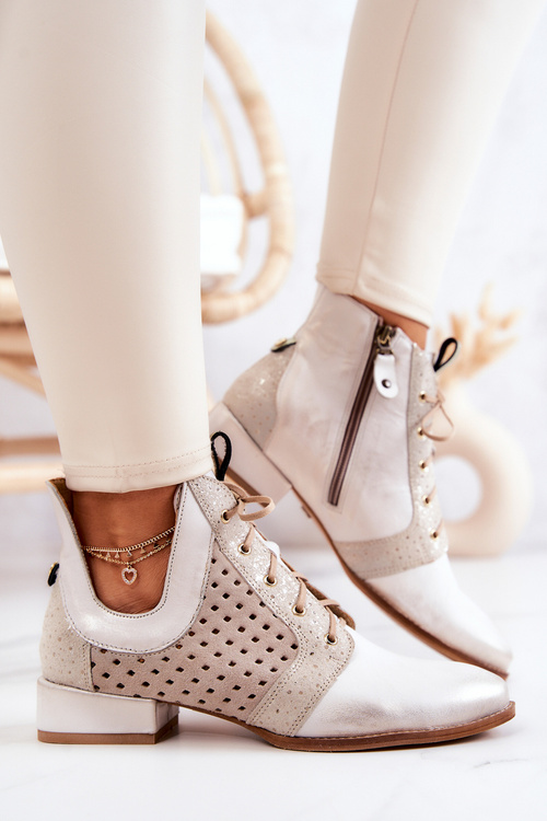 Leather Boots Maciejka 05541-25 Light beige