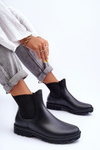 Women's Slip-On Matte Galoshes Black Helinca