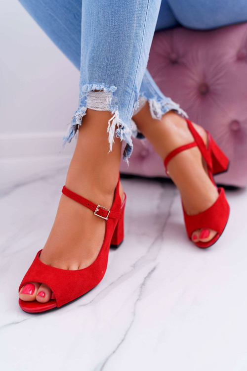 Women's Stiletto Sandals Sergio Leone SK808 Red Dali