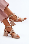 Low Heel Sandals in Nude Eleriva