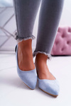Lu Boo Ballerinas Pointed Suede Blue Better