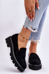 Classic Suede Loafers Loafers Black Corrin