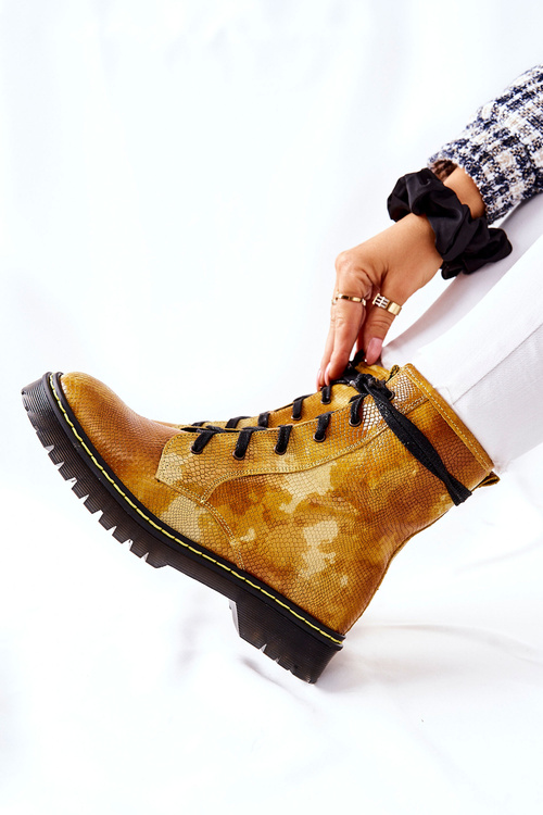 Women's Ankle Boots Maciejka Yellow 01609-47