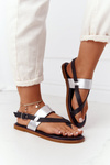 Leather Sandals Flip-flops Big Star HH274712 Black-Silver