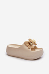 Women's Beige Foam Flip-flops with Bow Salessa