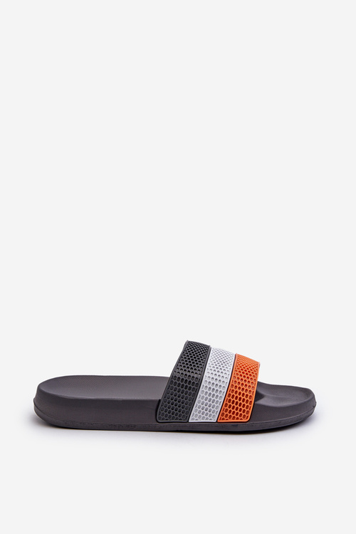 Classic Men's Slippers with Straps Grey Sylri