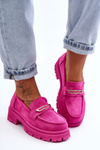 Women's Suede Slip-On Loafers Pink Pure Love