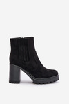 Block Heels Made of Eco Suede Black Mesiella