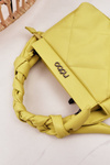 Small Quilted Purse On A Chain NOBO NBAG-K1330 Yellow
