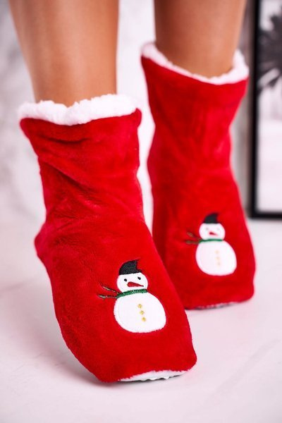 Christmas Insulated Slippers With Snowman Holly