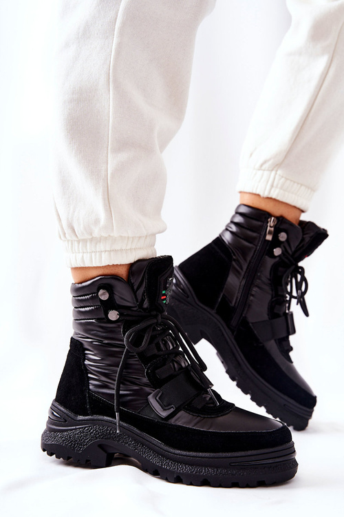 Women's Zip-off Snow Booties Black Marcia