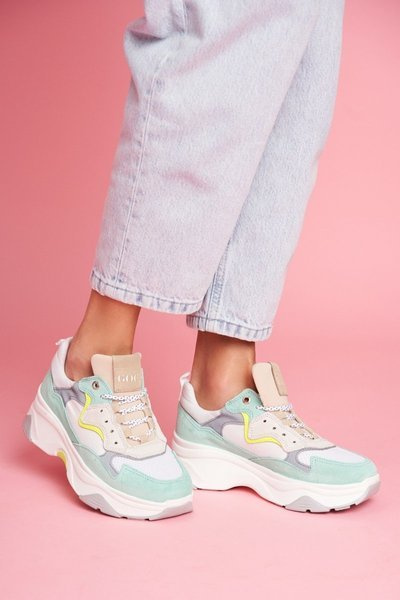 Women's Sports Leather Shoes GOE White Mint FF2N3011