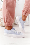 Damskie Tenisówki Na Platformie Lee Cooper LCW-21-31-0123L Niebieskie