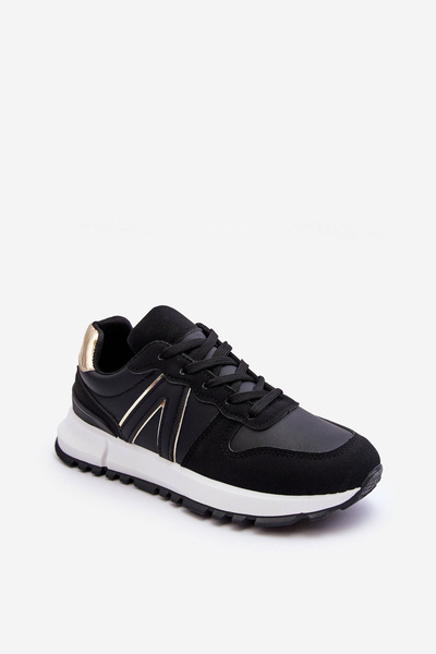 Leather Women's Sports Shoes Black Kabama
