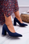 Women's Stiletto Stiletto Suede Femmini Navy Blue pumps