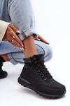Buty Trekkingowe Trapery Sznurowane Czarne Big Star MM274677