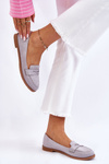 Comfortable Suede Women's Loafers Grey Lucca