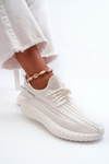 Women's White Fabric Slip-On Sports Shoes Nelmarie