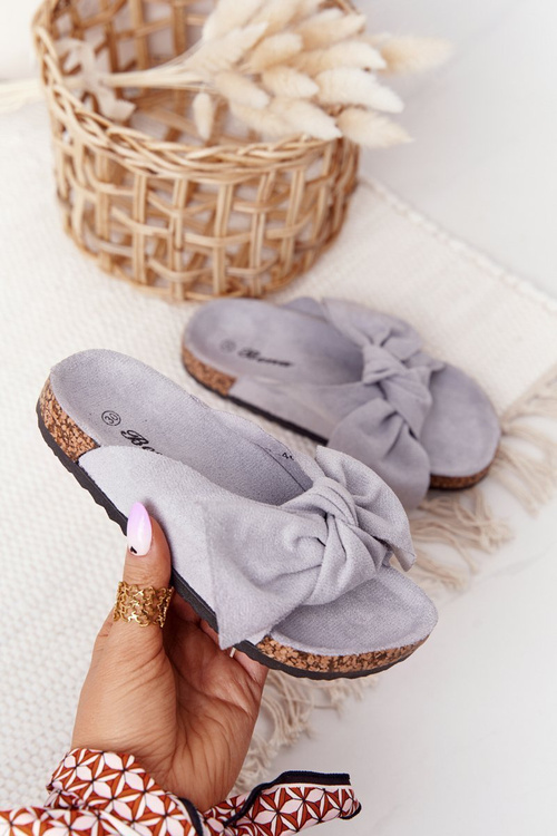 Children's Slippers On Cork Grey Little Wendy