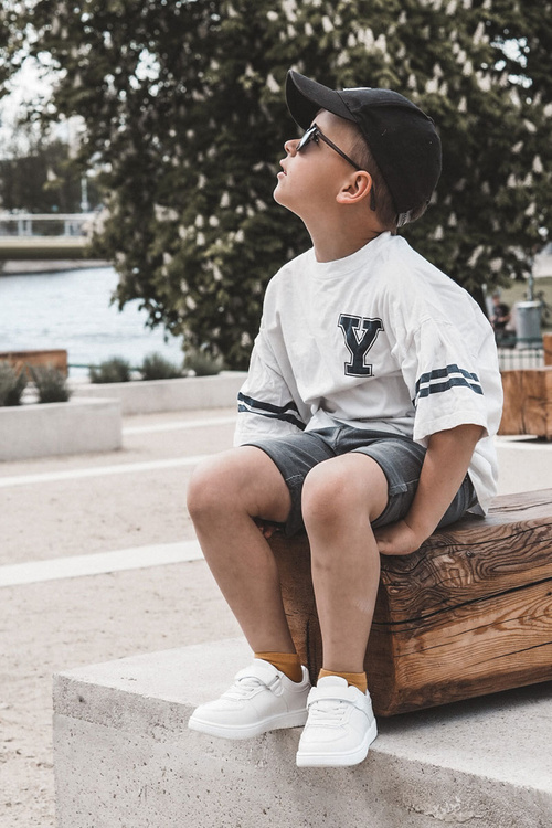 Children's Low Sport Shoes White Frillo