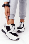 Leather Wedge Sneakers S.Barski Black-White