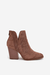 Women s openwork ankle boots on heel S.Barski HY51-060 Brown